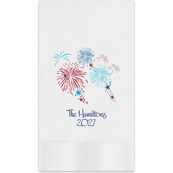 Fireworks Celebration Guest Towel - Printed-image