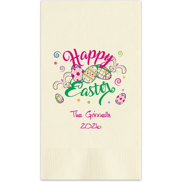 Happy Easter Guest Towel - Printed-image