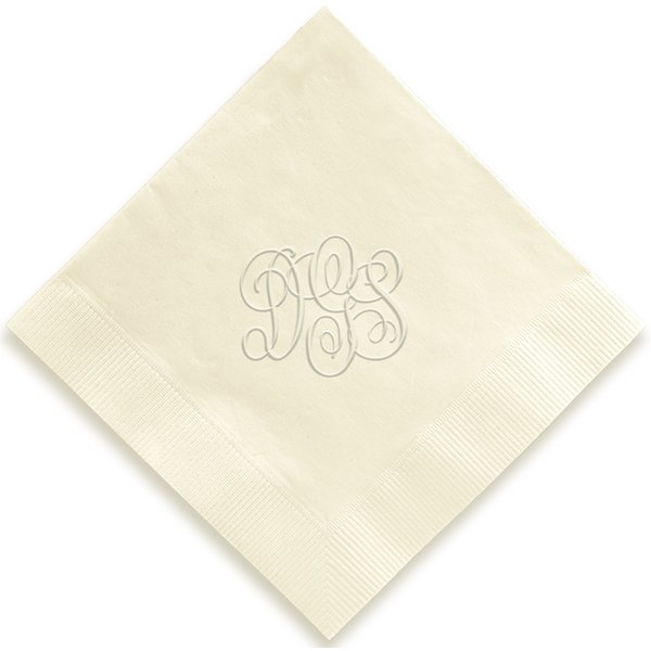 Classic Monogram Napkin - Embossed-image