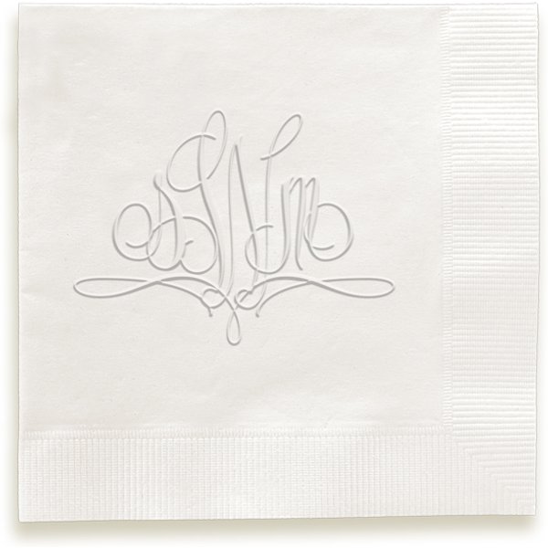 Paris Monogram Napkin - Embossed-image
