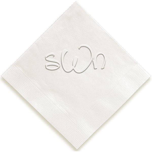 Anthony Monogram Napkin - Embossed-image