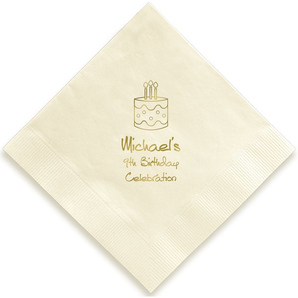 Birthday Napkin - Foil-Pressed-image