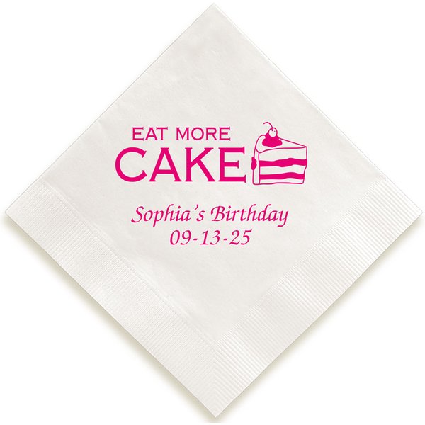 Birthday Cake Napkin - Foil-Pressed-image