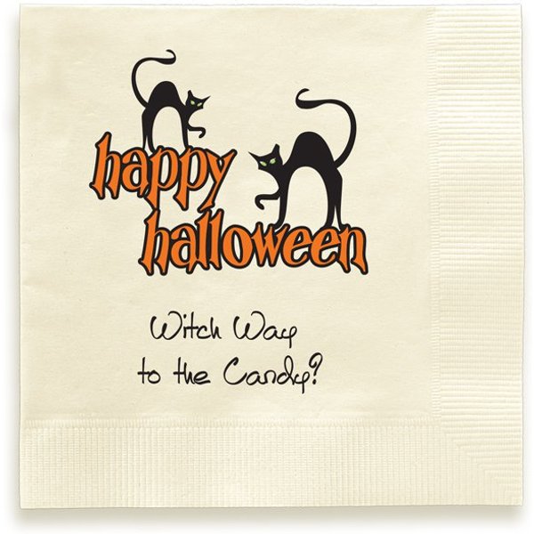 Happy Halloween Napkin - Printed-image