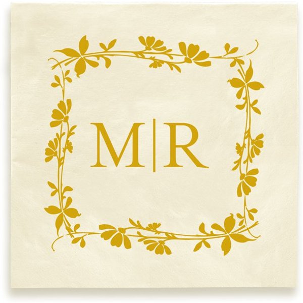 Spring Blossoms Luxury Napkin - Full-Color Printed-image