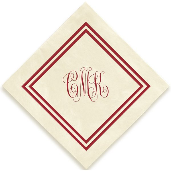 Albanza Monogram Luxury Napkin - Full-Color Printed-image