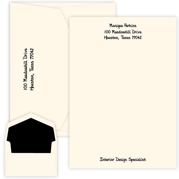 Somerset Letter Sheet - Raised Ink-image