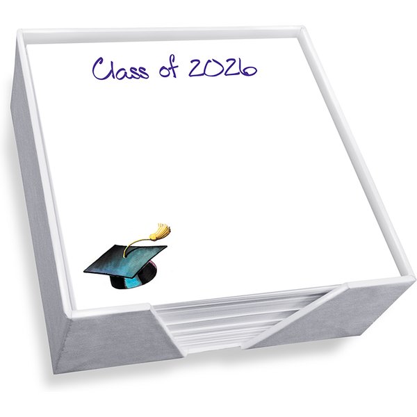 Graduate Memo Square - White With Holder-image