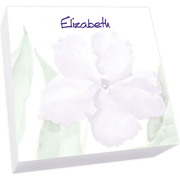 Watercolor Pansy Memo Square - White Refill