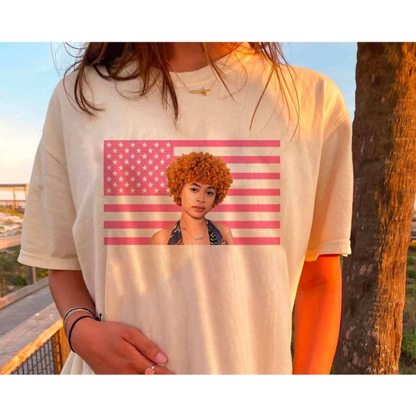 Ice Spice Usa Flag Shirt, Ice Spice Vintage Graphic Style Tee-image