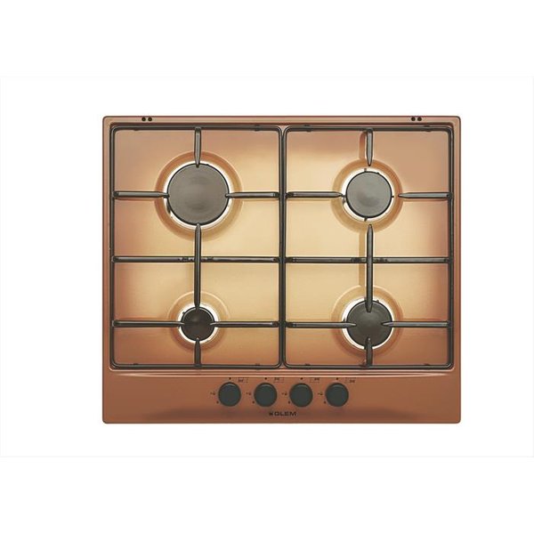 Glem Gas - Piano Cottura A Gas Gt64Tf 4 Fuochi 58,5Cm-Terra Di Francia-image