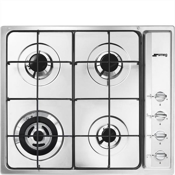 Smeg - Piano Cottura A Gas Sr64S 4 Fuochi 58,5Cm-Inox-image
