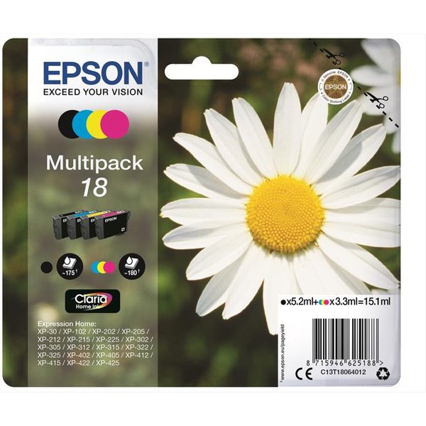 Epson - C13t18064022-multipack 4 Colori (ncmg)-image