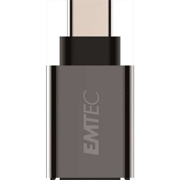 Emtec - Emtec T600 Adattatore Usb/Type-C-Nero/Alluminio-image