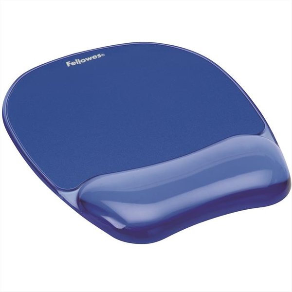 Fellowes - Mouse Pad Con Poggiapolsi In Gel Crystal-blu-image