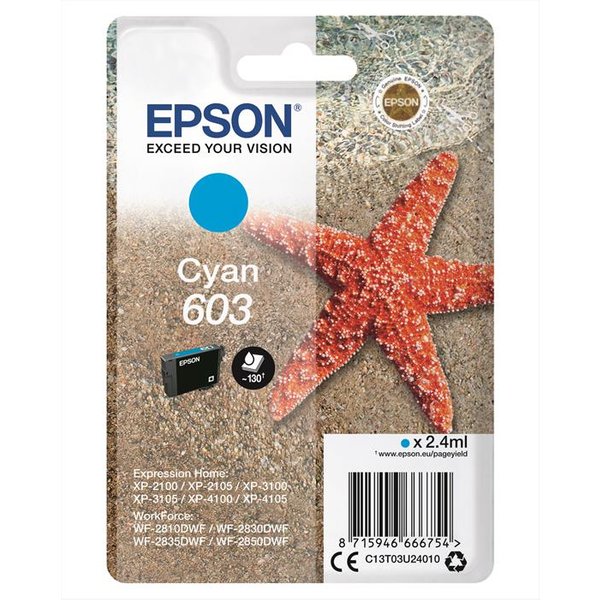 Epson - 603 Stella Marina T03u Standard Single Ciano-ciano-image