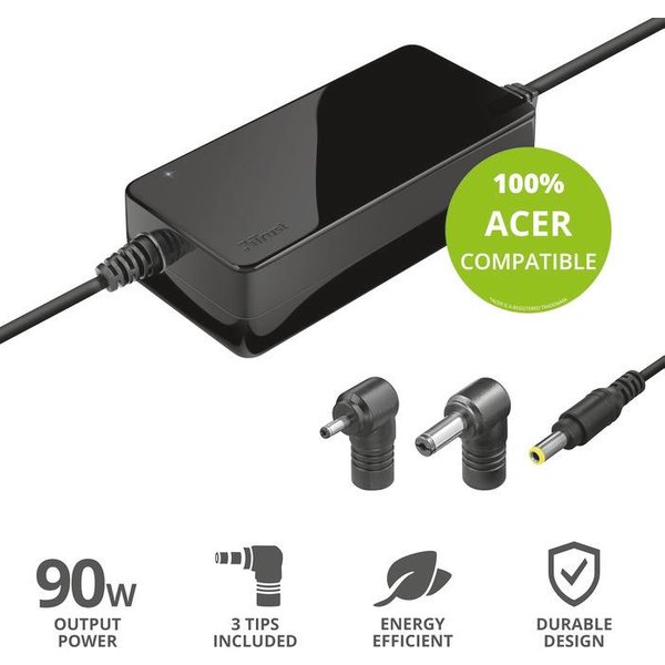 Trust - Maxo Acer 90w Laptop Charger-black-image