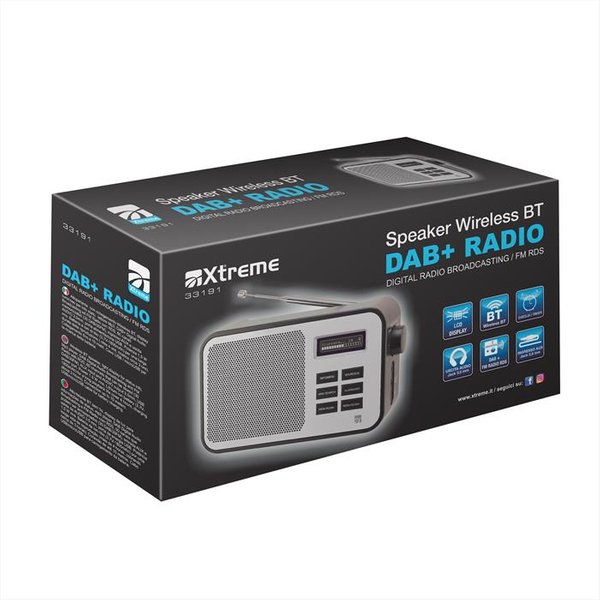 Xtreme - Speaker Wireless Bt Dab+ Radio-Nero-image