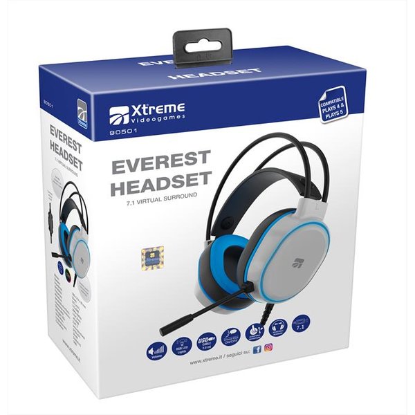 Xtreme - Everest Headset 7.1 Ps5-bianco/blu-image