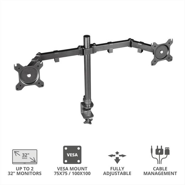 Trust - Gxt1120 Mara Dual Monitor Arm-black-image
