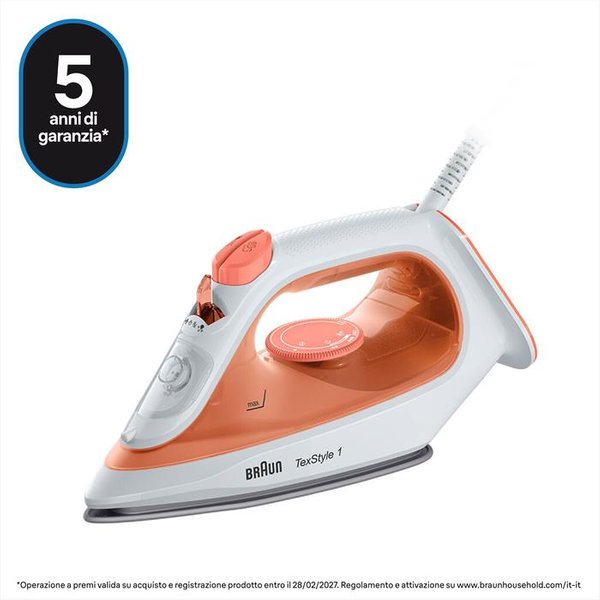 Braun - Ferro Da Stiro A Vapore Texstyle 1 Si1009or-arancione-image