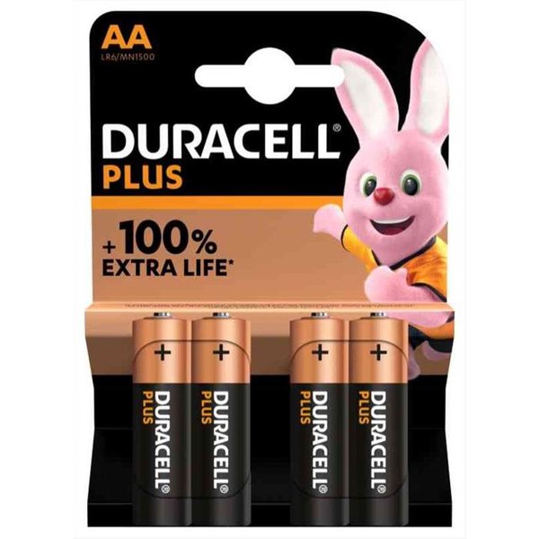 Duracell - Duracell Plus 100 Stilo 4 Pezzi Blister Mn1500-image