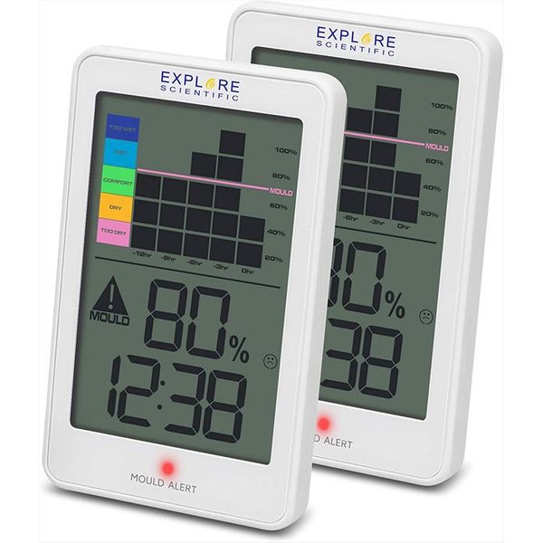 Explore Scientific - Wsh1008 Termo/Igrometro Con Allarme Muffa-White-image