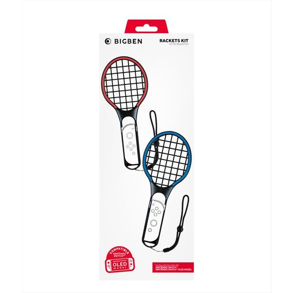 Big Ben - Set 2 Racchette Tennis Per Joy-con Switch/oled-blu/rosso-image