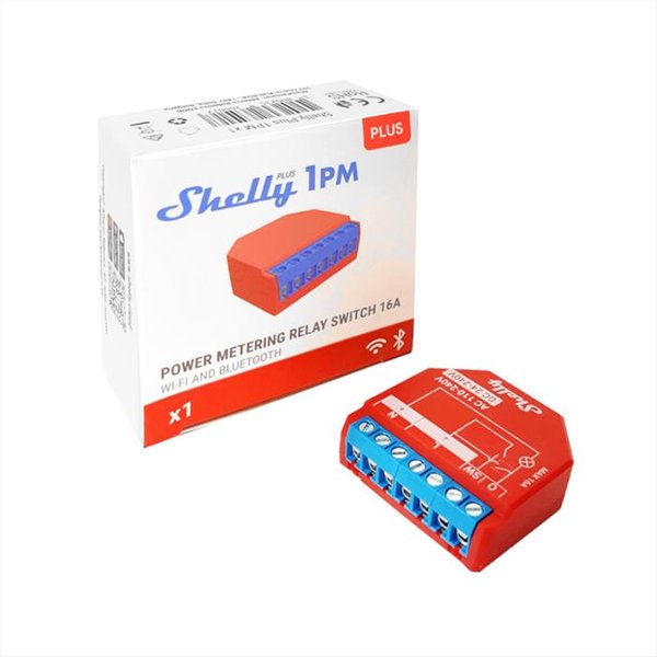 Shelly - Dispositivo Bluetooth E Wi-Fi Plus 1Pm-Red-image