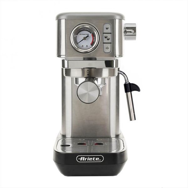 Ariete - 1381 Macchina Da Caffè Espresso Con Manometro-Silver-image