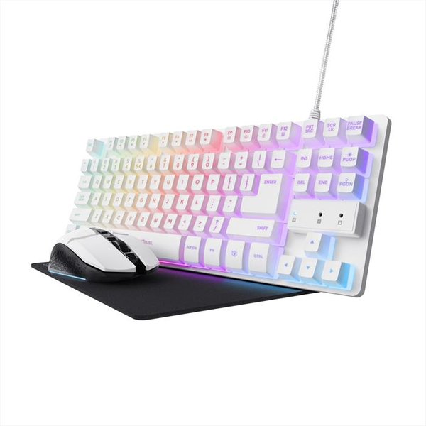 Trust - Tastiera + Mouse Gxt794w 3-in-1 Bundle-white-image
