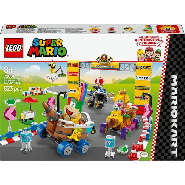 Lego - Super Mario Mariokart Baby Peach Gran Premio 72036, Multicolore-image