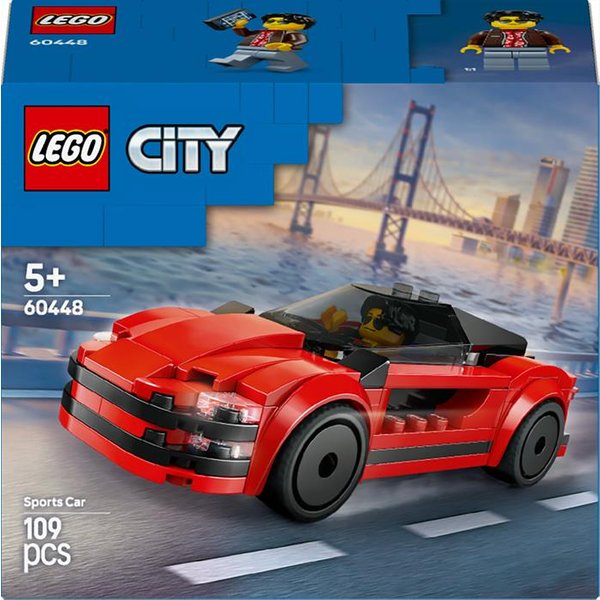 Lego - City Great Vehicles Auto Sportiva Rossa 60448, Multicolore-image