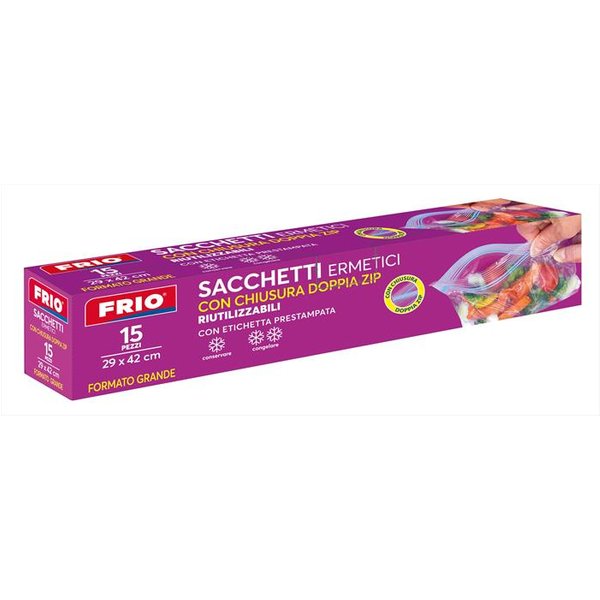 Lavatelli - Frio Sacchetti Chiusura Doppia Zip Grandi 29X42 C-image