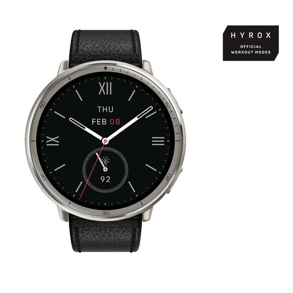 Amazfit - Smartwatch Active 2 Round Premium Ed-Black+Red-image