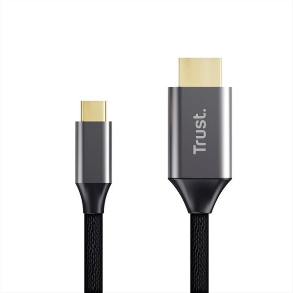 Trust - Calyx Usb-c To Hdmi Cable-black/grey-image