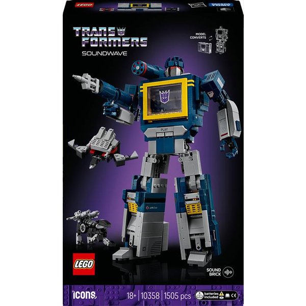 Lego - Icons Transformers: Soundwave 10358, Multicolore-image