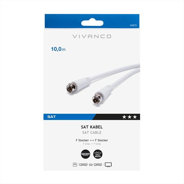 Sbs - Receifer Connection,F Plug.F Plug.10M-Bianco-image