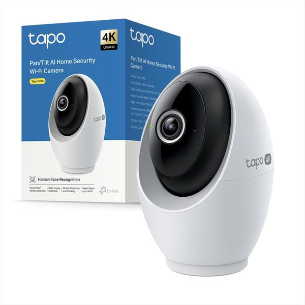 Tp-Link - Tapoc260 Telecamera Wi-Fi Pan/Tilt Interna 4K 8Mp-Bianco-image