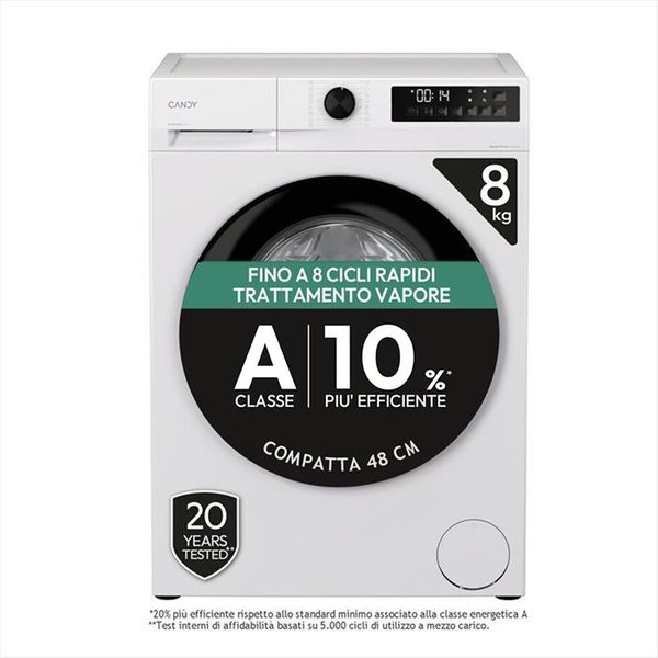 Candy - Lavatrice Gd 48Sb6-S 8Kg Classe A-Bianco-image