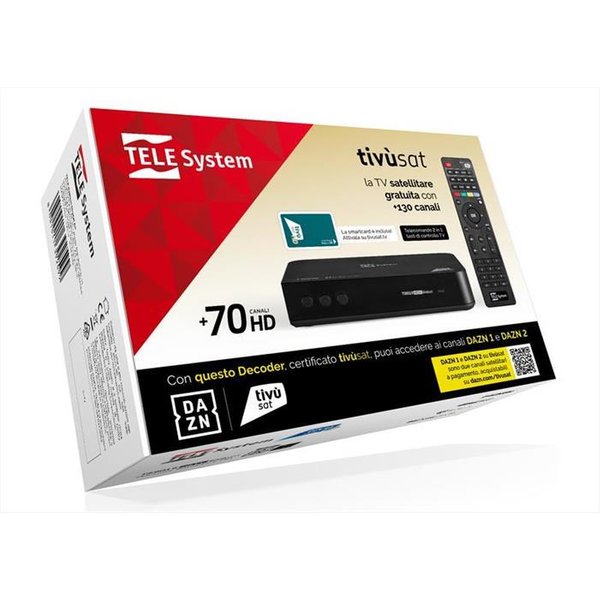 Telesystem - Decoder Satellitare Ts9019 Tivu'sat-Black-image