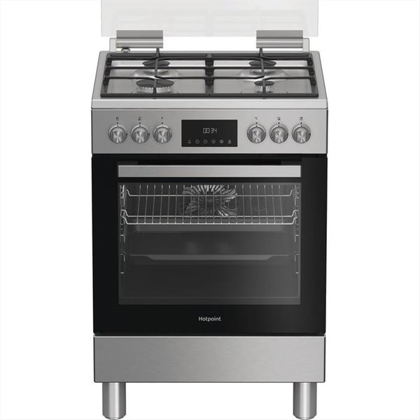 Hotpoint Ariston - Cucina A Gas H6G5Lmx Classe A-Inox-image