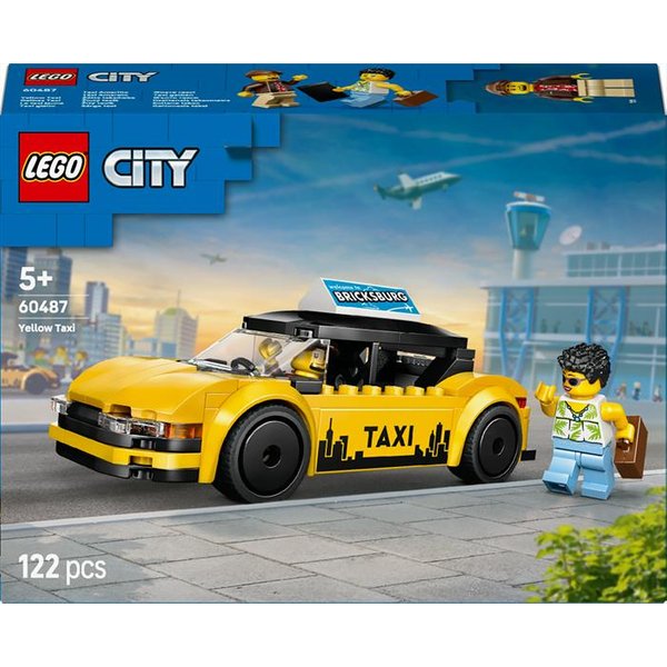Lego - City Taxi Giallo - 60487, Multicolore-image
