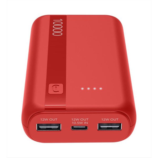 Cellularline - Power Bank Essential 10000 Rosso-Rosso-image