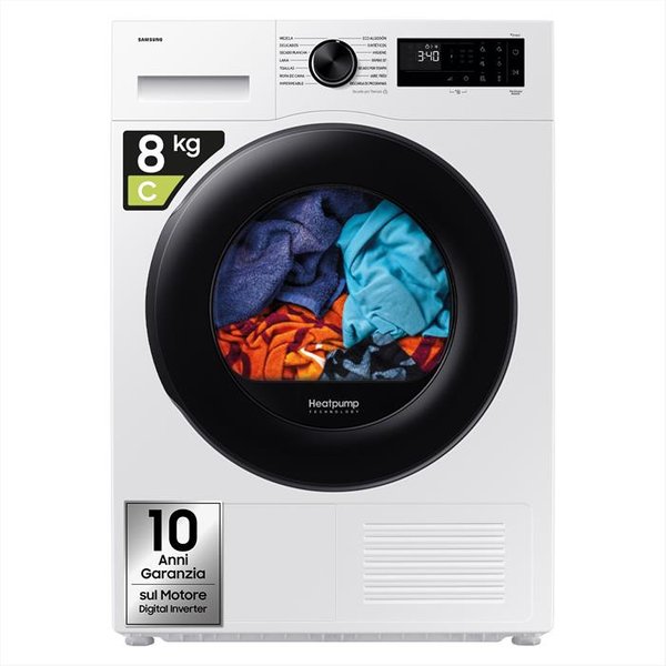Samsung - Asciugatrice Dv80Dg52B0Aeet 8Kg Classe C-Bianco-image