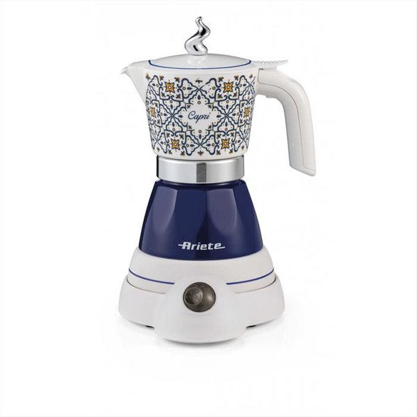 Ariete - Moka Elettrica 1358A Caf Ariete "Capri" Int-Bianco, Blu-image