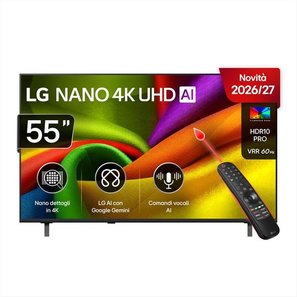 LG - Nano 4K Uhd Ai Nu90 55Nu900B6La-Charcoal Black-image