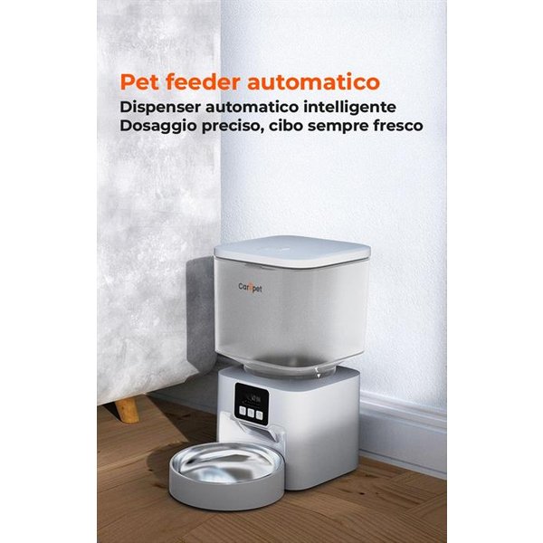 Carepet - Distributore Smart Doppia Ciotola-Bianco-image