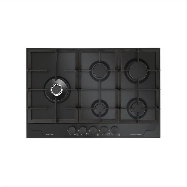 Glem GAS - Piano Cottura A GAS Gtp85Thbk 74Cm-Nero Opaco-image