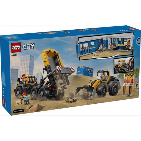 Lego - City Camion Ribaltabile E Pala Meccanica - 60494, Multicolore-image